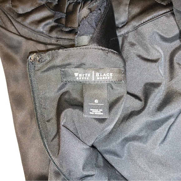 WHBM Ruffle Neckline Little Black Dress - Picture 15 of 16